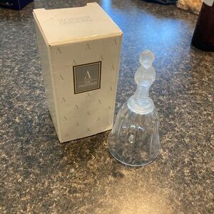 Avon Hummel Goebel 1994 Lead Crystal Bell, Frosted Choir Boy Handle Box Is Worn